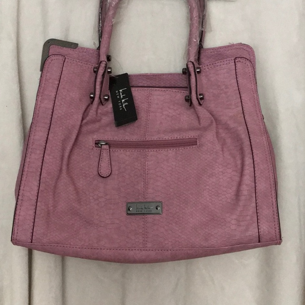 Brand New Rose Faux Snakeskin Handbag